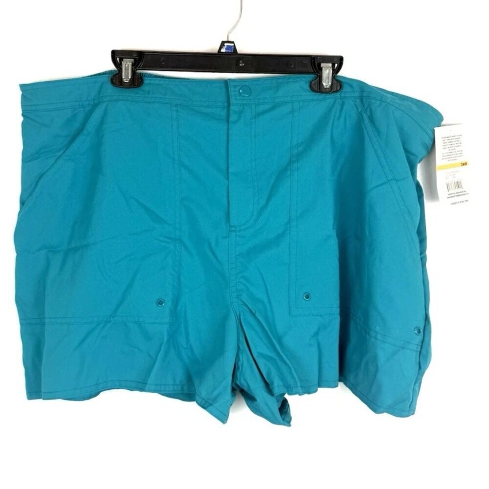 Maxine Of Hollywood Women’s Blue Swim Shorts Plus Size 24W